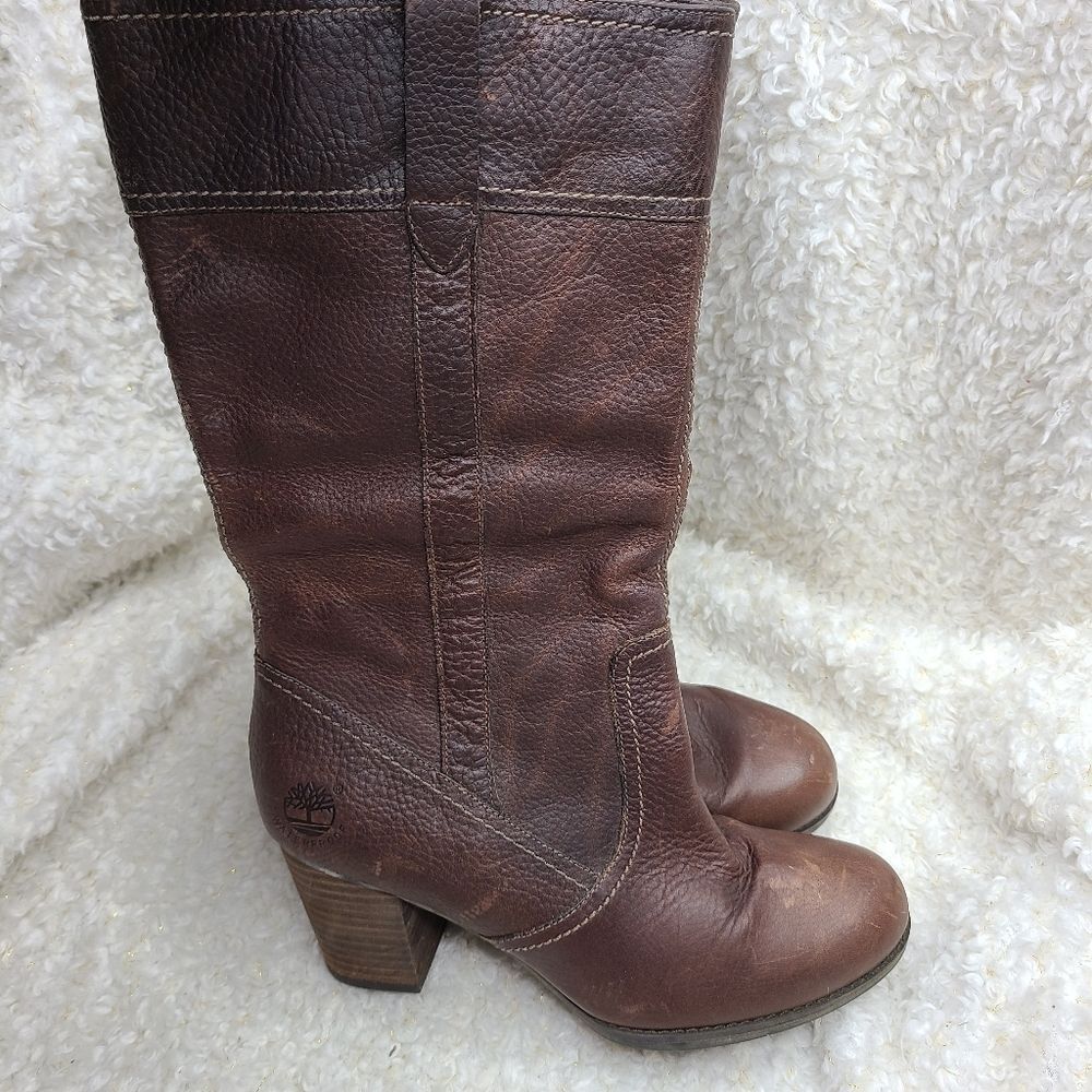 Timberland Earthkeepers Waterproof Leather Mid Calf Pull-on Boots sz 8.5
